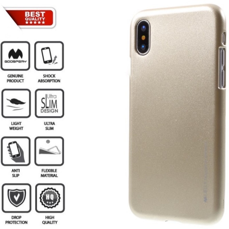 Auksinis goospery silikoninis idėklas (IPHONE X/XS) Auksinis goospery silikoninis idėklas (IPHONE X/XS)